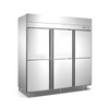 Six Door Air Cool Upright Freezer/ Chiller Dual-Temperature Stainless Steel Reach-In Refrigerator