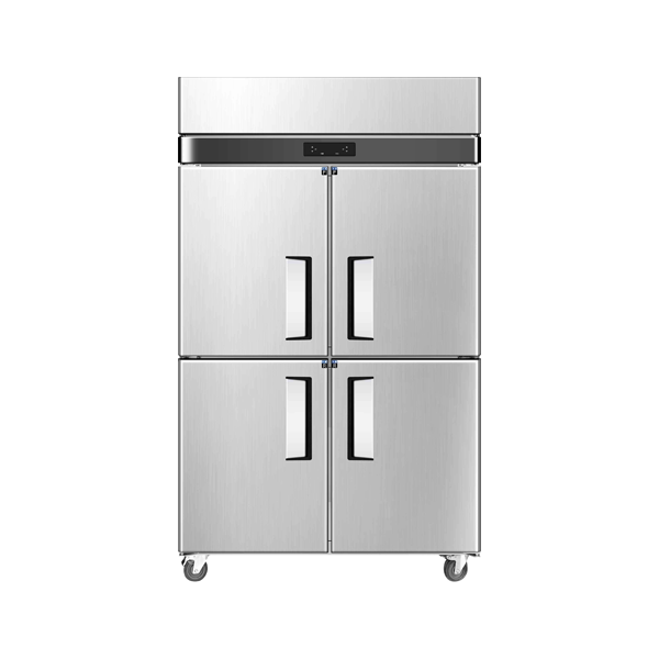Four Door Air Cool Upright Freezer/ Chiller Dual-Temperature Stainless Steel Reach-In Refrigerator