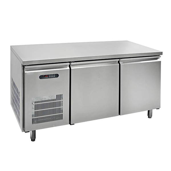 1.5m Commercial Stainless Steel Food Prep Table Refrigerator Undercounter Freezer