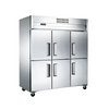 Six Door Air Cool Upright Freezer/ Chiller Dual-Temperature Stainless Steel Reach-In Refrigerator