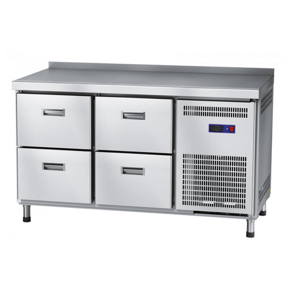 1.5m Commercial Stainless Steel Food Prep Table Refrigerator Undercounter Freezer