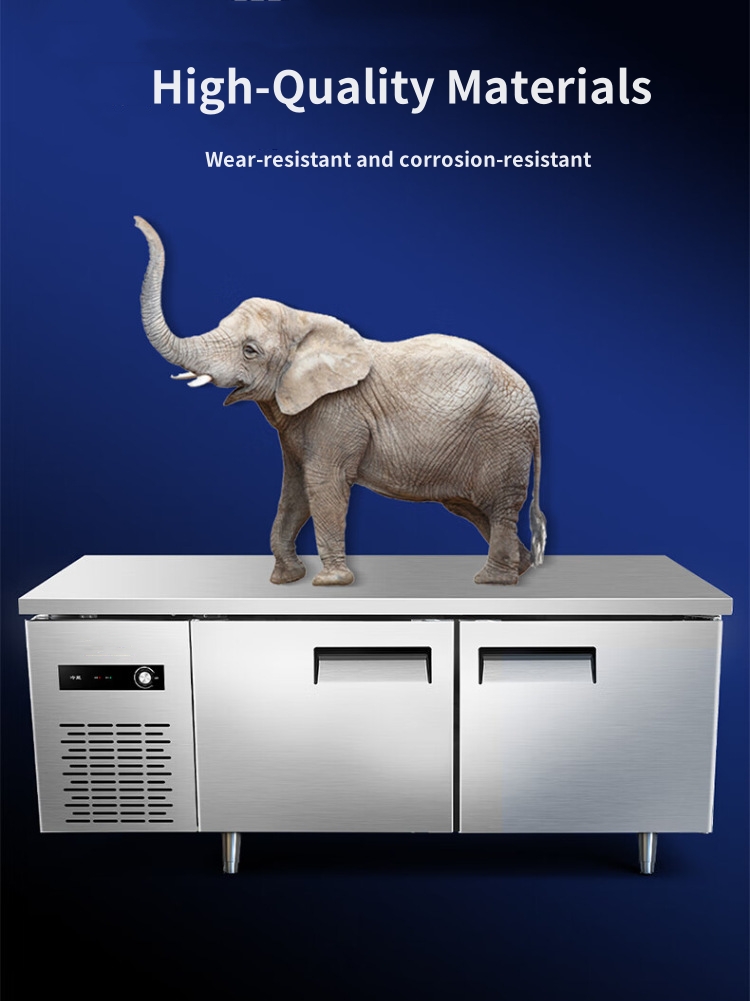 1.2m Stainless Steel Refrigerated Base Kitchen Worktop Freezer Cooler