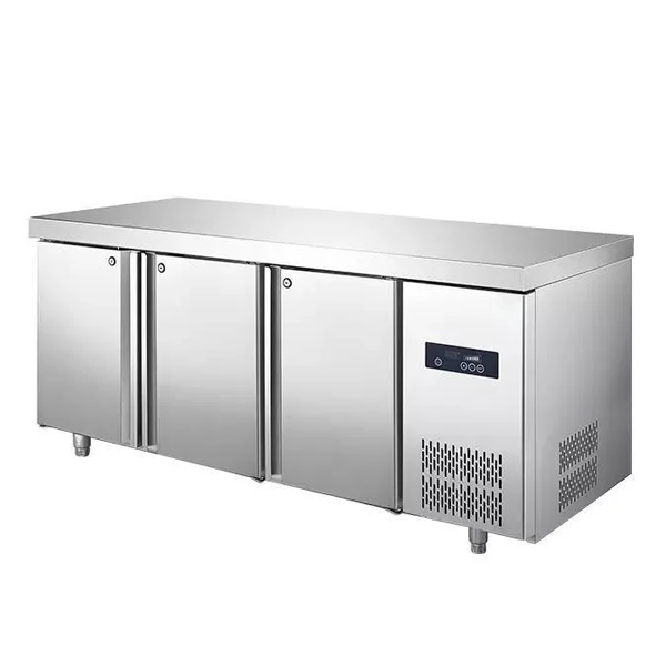 1.8m Commercial Undercounter Freezer Stainless Steel Food Prep Table Refrigerator