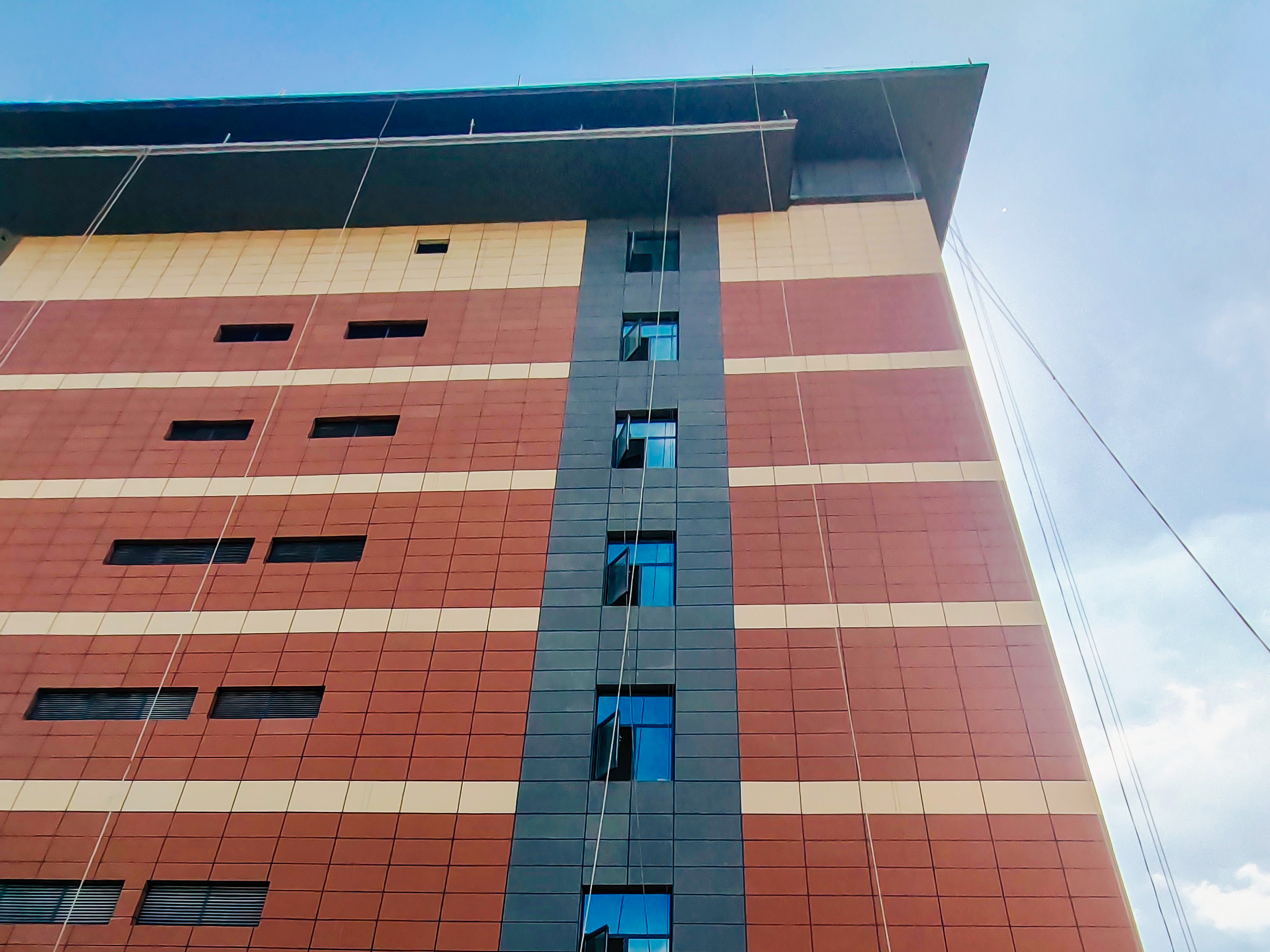 Close-up of BRD A1-grade Rockwool core panel structure