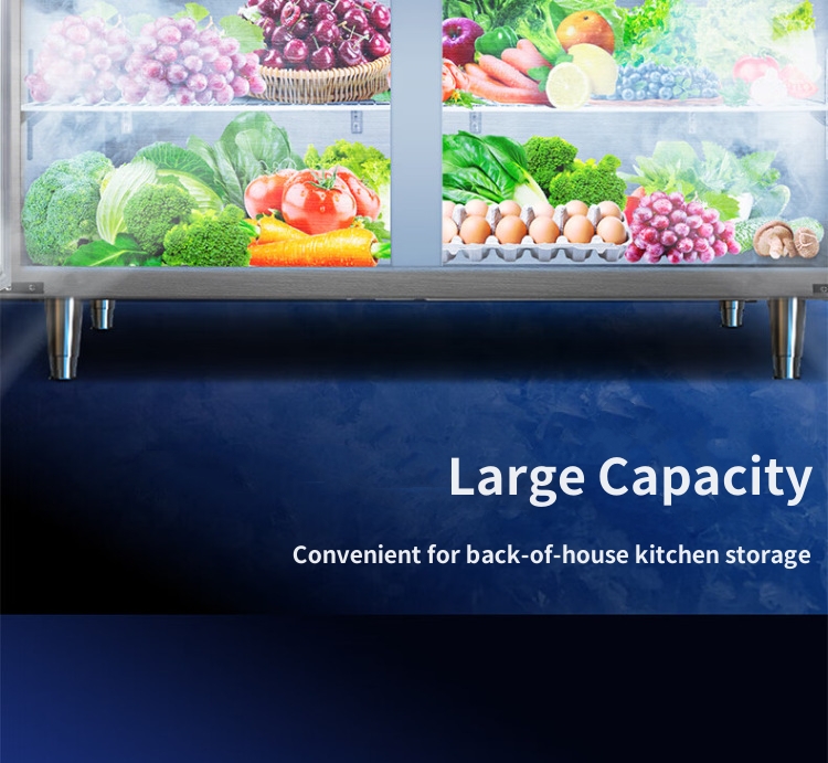 1.2m Stainless Steel Refrigerated Base Kitchen Worktop Freezer Cooler
