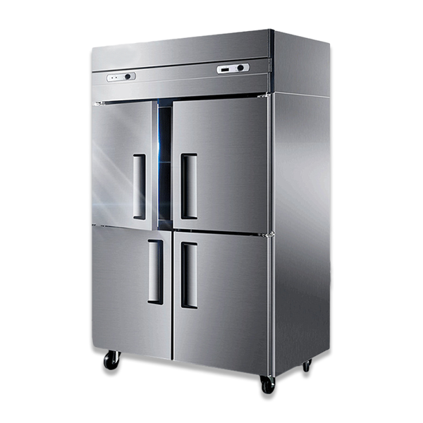 Four Door Air Cool Upright Freezer/ Chiller Dual-Temperature Stainless Steel Reach-In Refrigerator