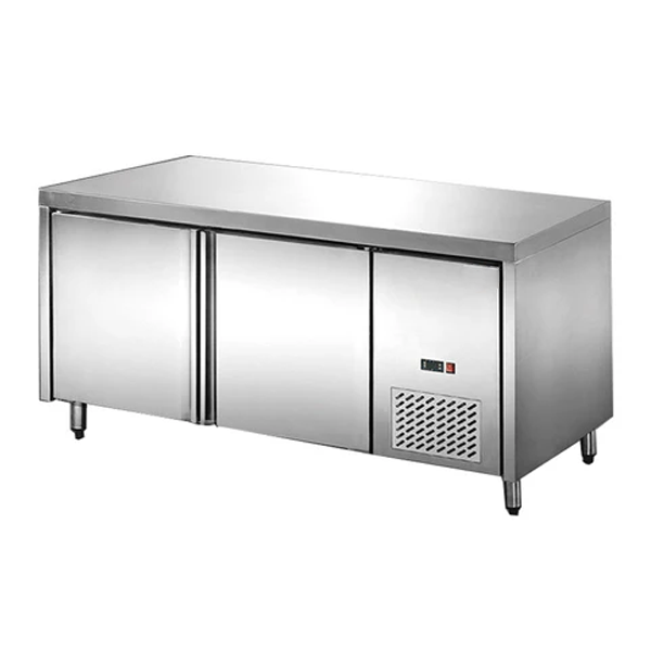 1.5m Commercial Stainless Steel Food Prep Table Refrigerator Undercounter Freezer