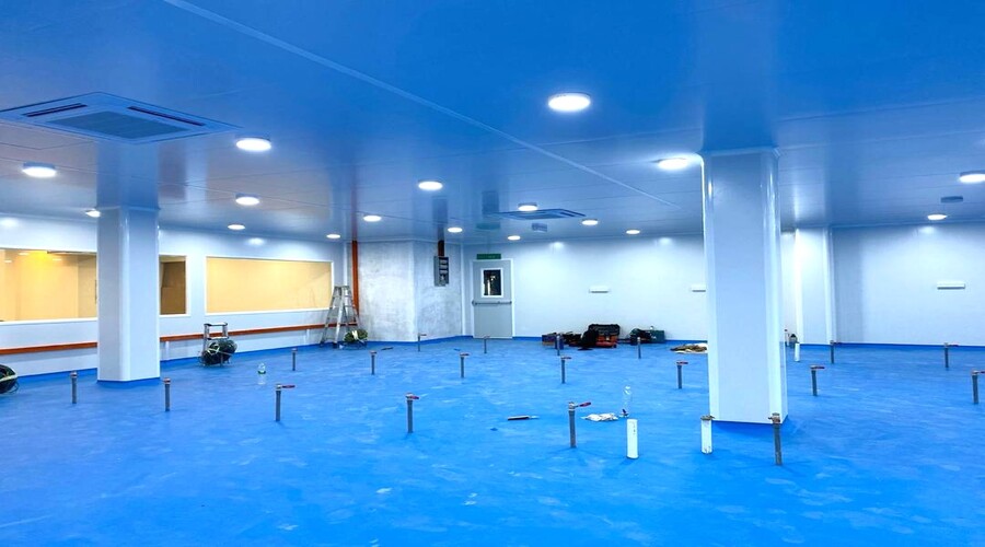1,600sqm cleanroom built by BRD in Rawang for bird’s nest processing factory using 50mm PU panels