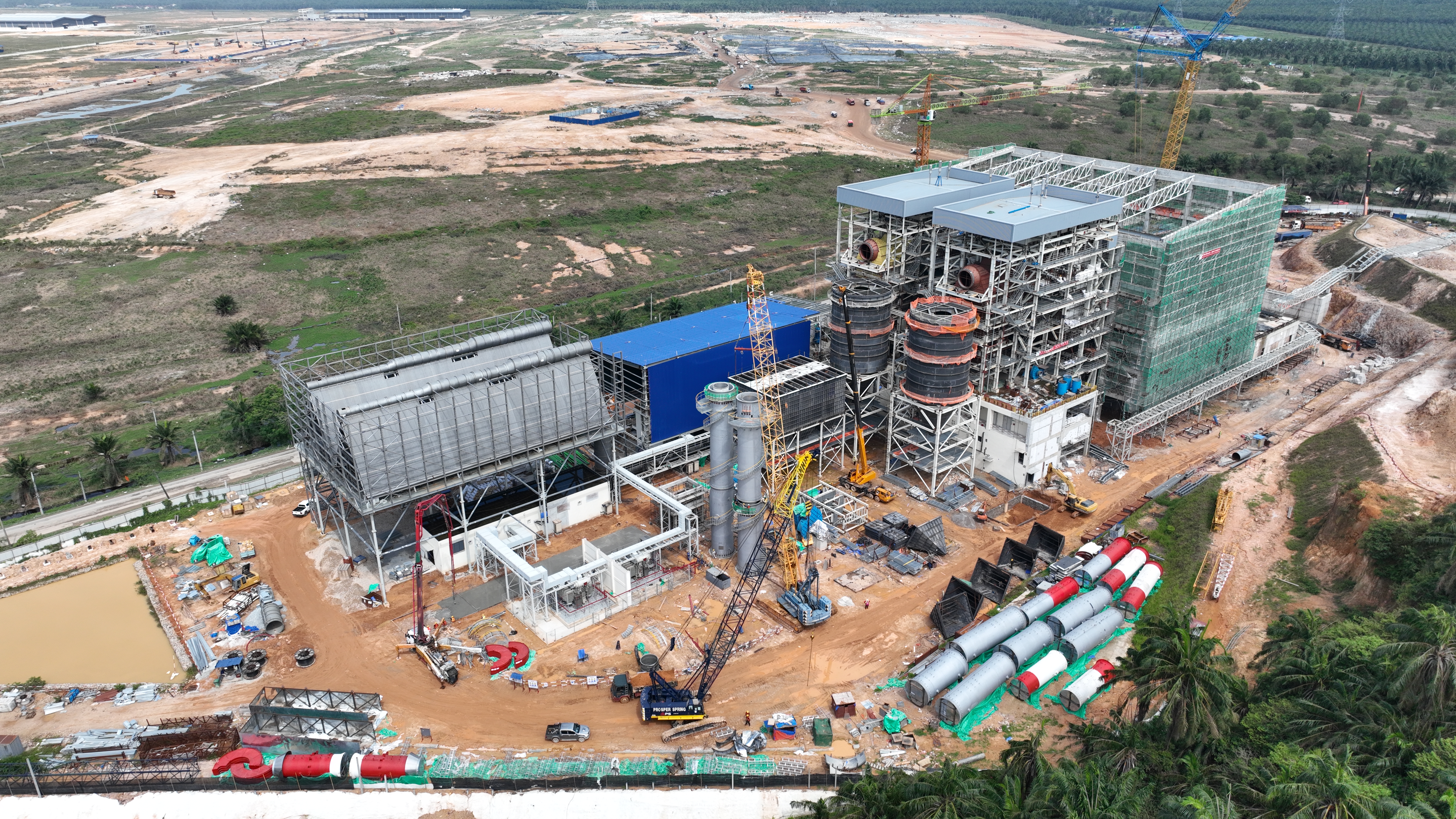 Wide shot of 17,191m² WTE project site in Selangor