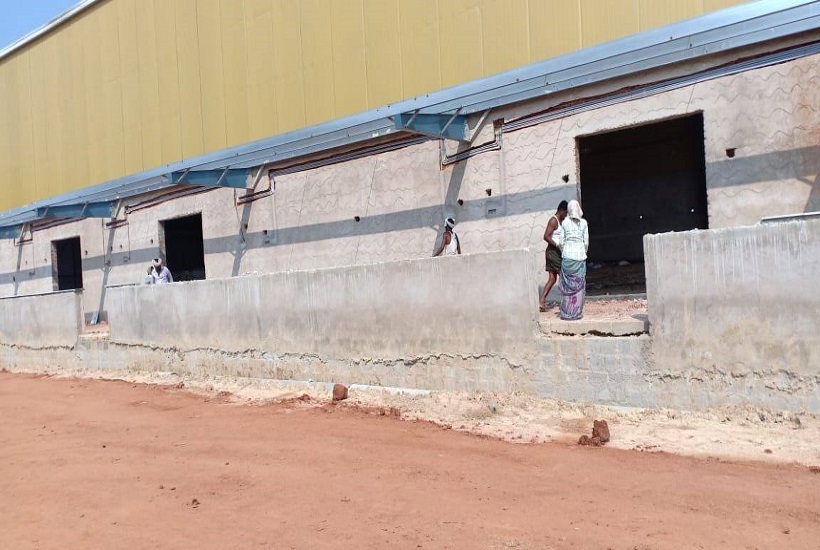Rockwool roof panels provide heat insulation for factory workers