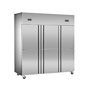 Six Door Air Cool Upright Freezer/ Chiller Dual-Temperature Stainless Steel Reach-In Refrigerator