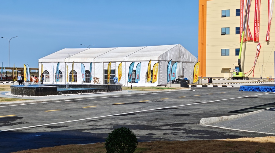 Finished view of the EVE Energy Malaysia lithium battery manufacturing plant with panels supplied and installed by BRD New Materials