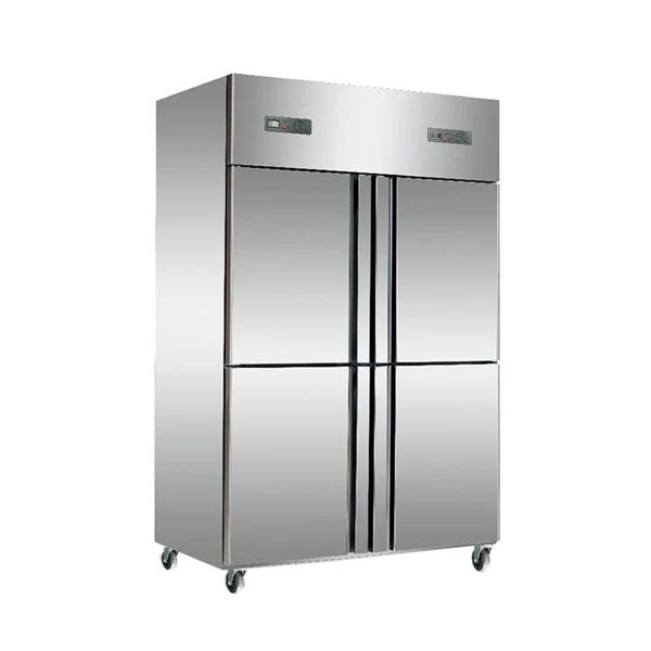 Four Door Air Cool Upright Freezer/ Chiller Dual-Temperature Stainless Steel Reach-In Refrigerator